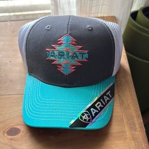 Ariat Charcoal and Turquoise Cap